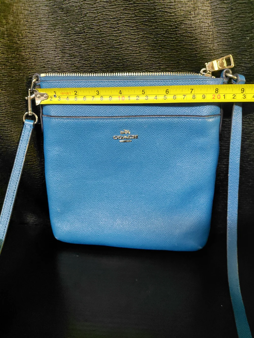 Coach Blue Crossbody Leather Bag